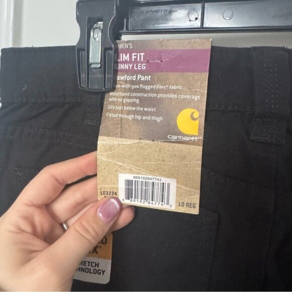 NWT Carhartt SLIM FIT CRAWFORD PANT LADIES 10 - Picture 7 of 8